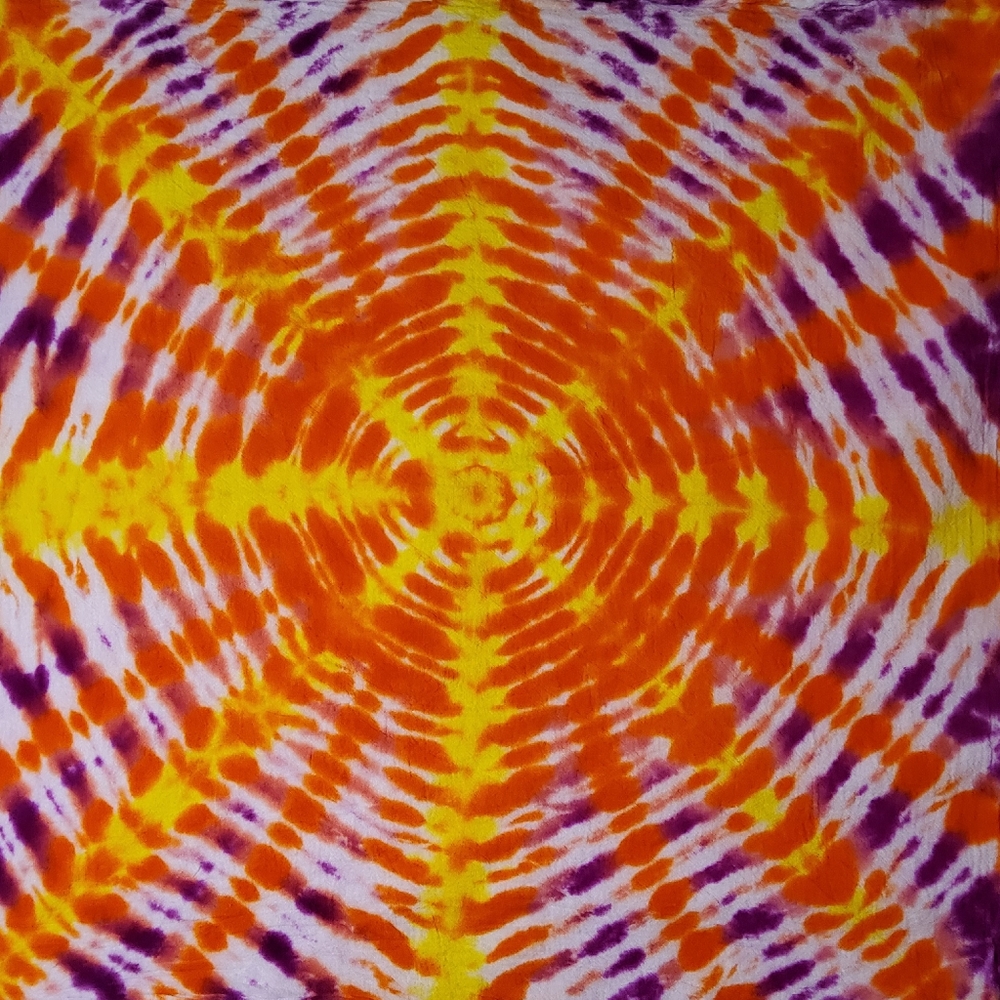Hand Dyed Retro S Ice-Dyed Flour Sack Tie-Dyed Tea Towel Neck Scarf 28x29